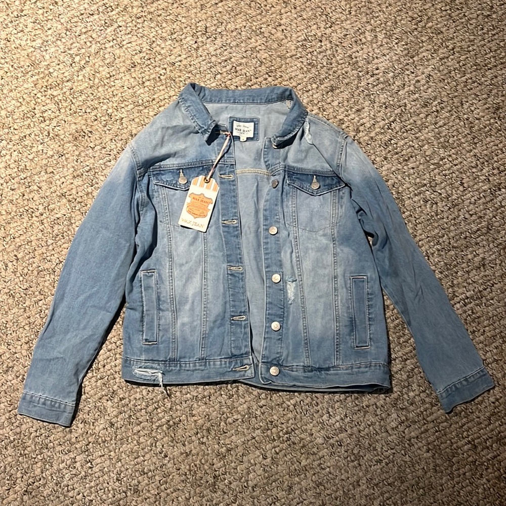 New with tags Wax Jean denim jacket